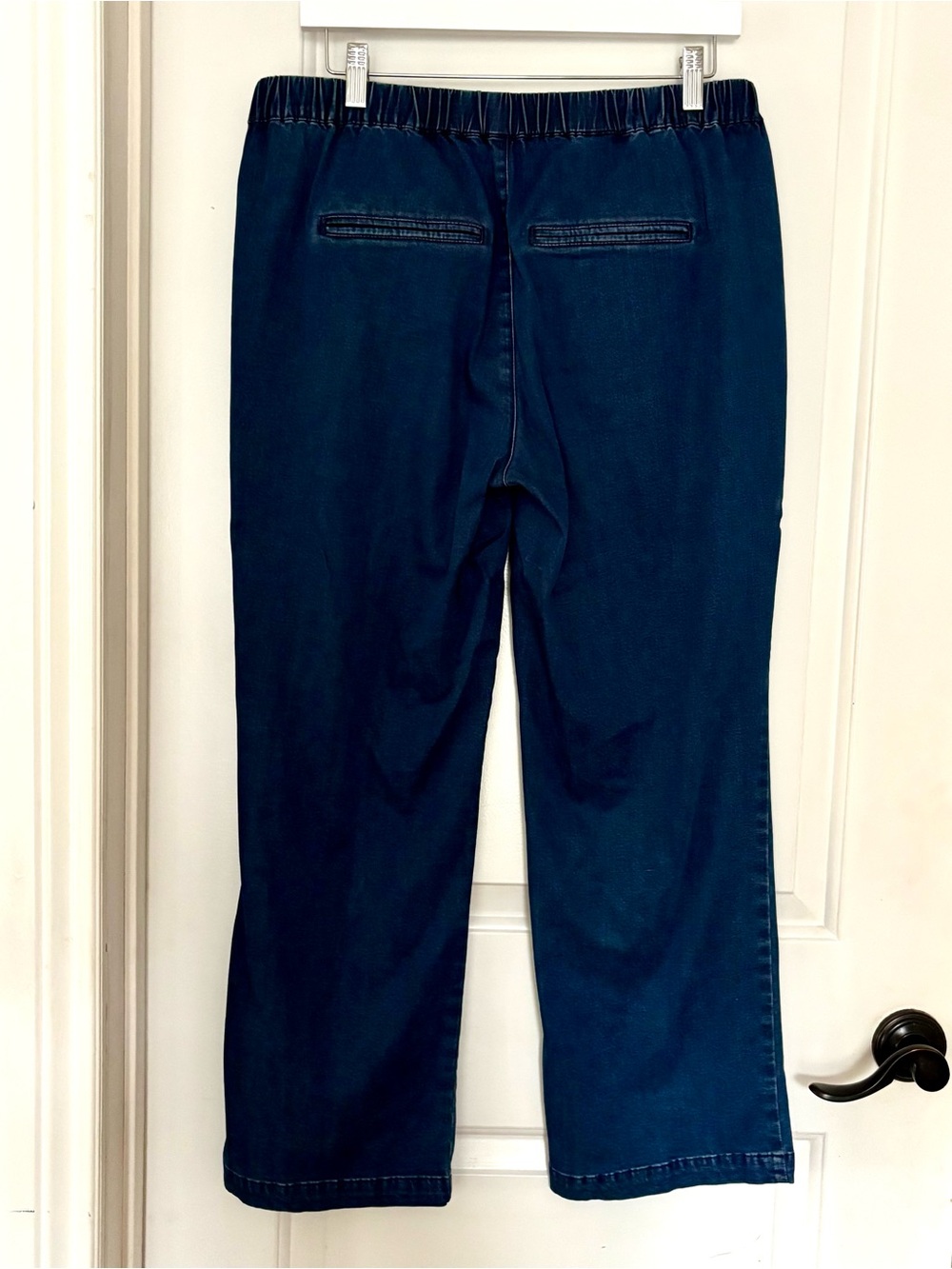 NYDJ pull on wide leg jeans 8 mid rise stretch drawstring lift tuck technology - Picture 3 of 15